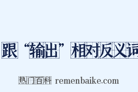 跟“输出”相对反义词是什么意思的图片